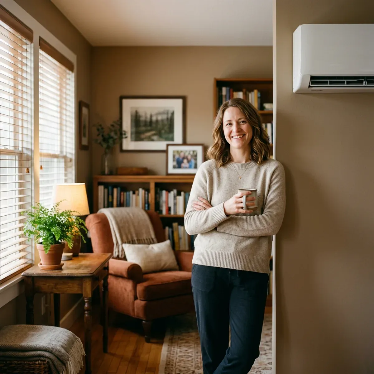 Homeowner comfortable cooled room