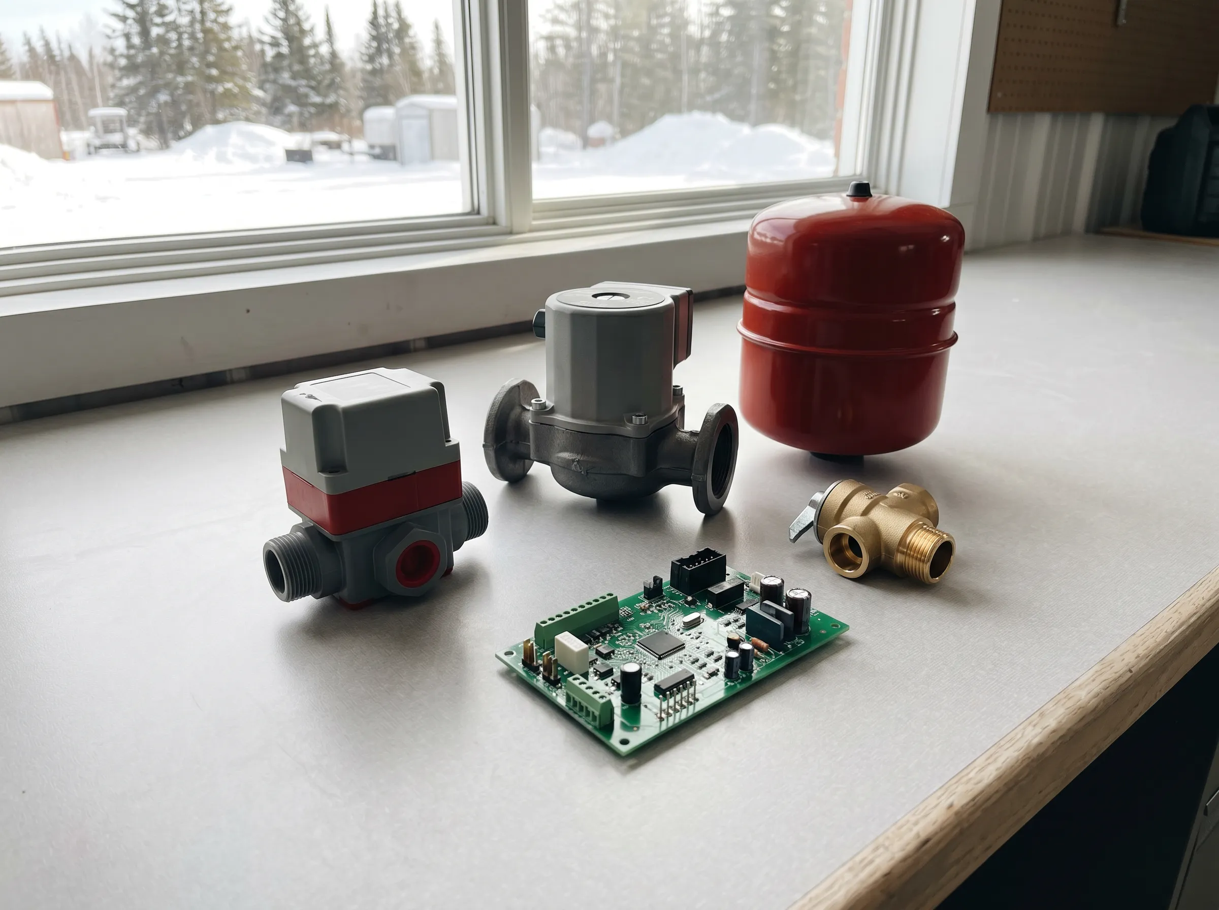 Common boiler repair parts stocked on Ironclad Mechanical service trucks