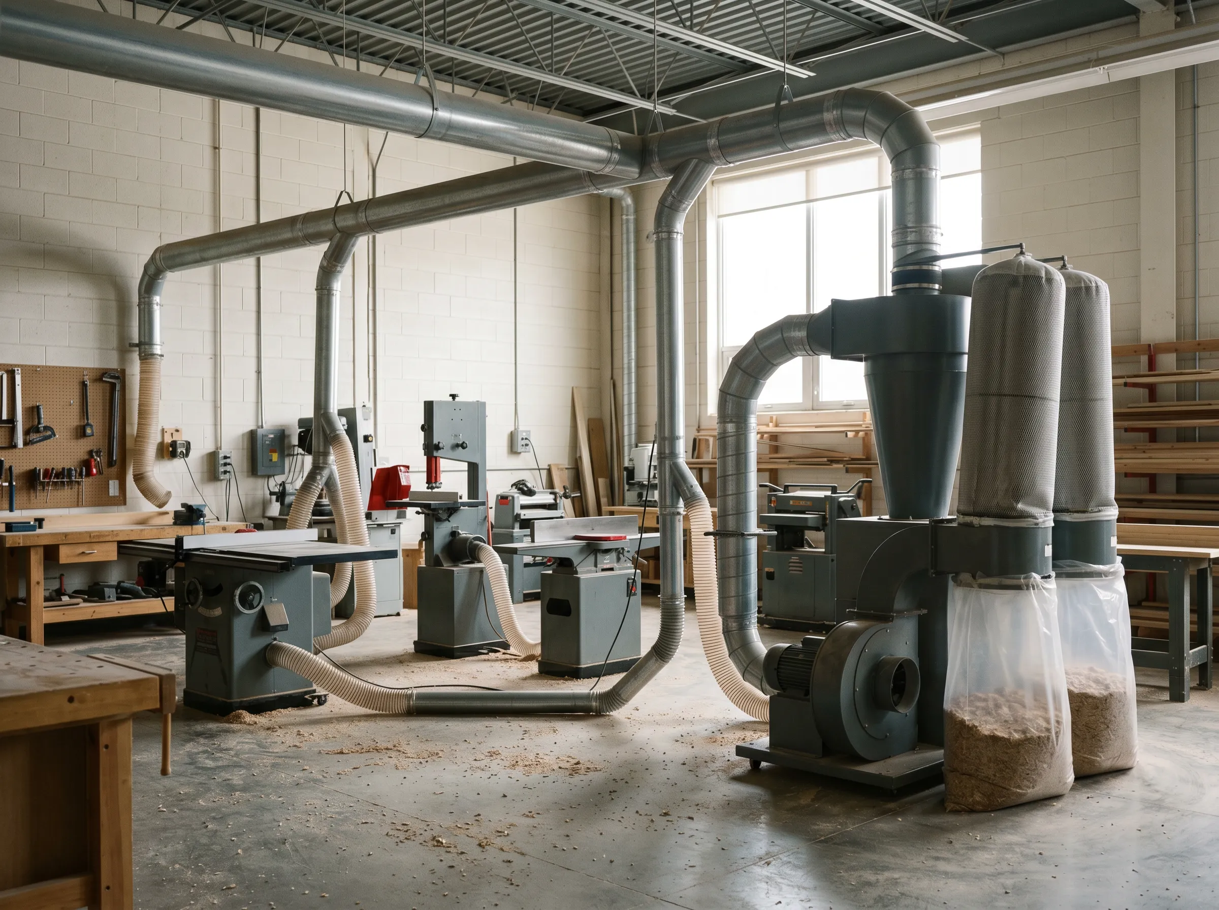 School board dust collector maintenance service Timmins Ontario