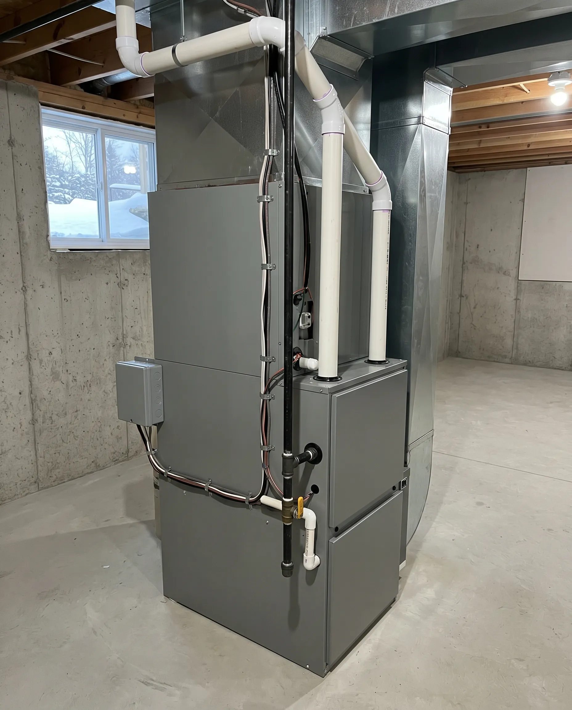 TSSA licensed furnace installation with 96 percent AFUE high-efficiency rating