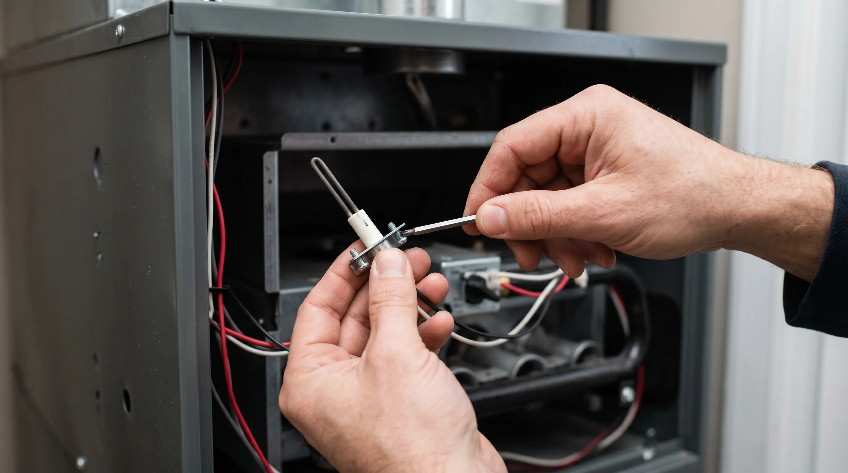 Furnace igniter replacement during repair service in Timmins