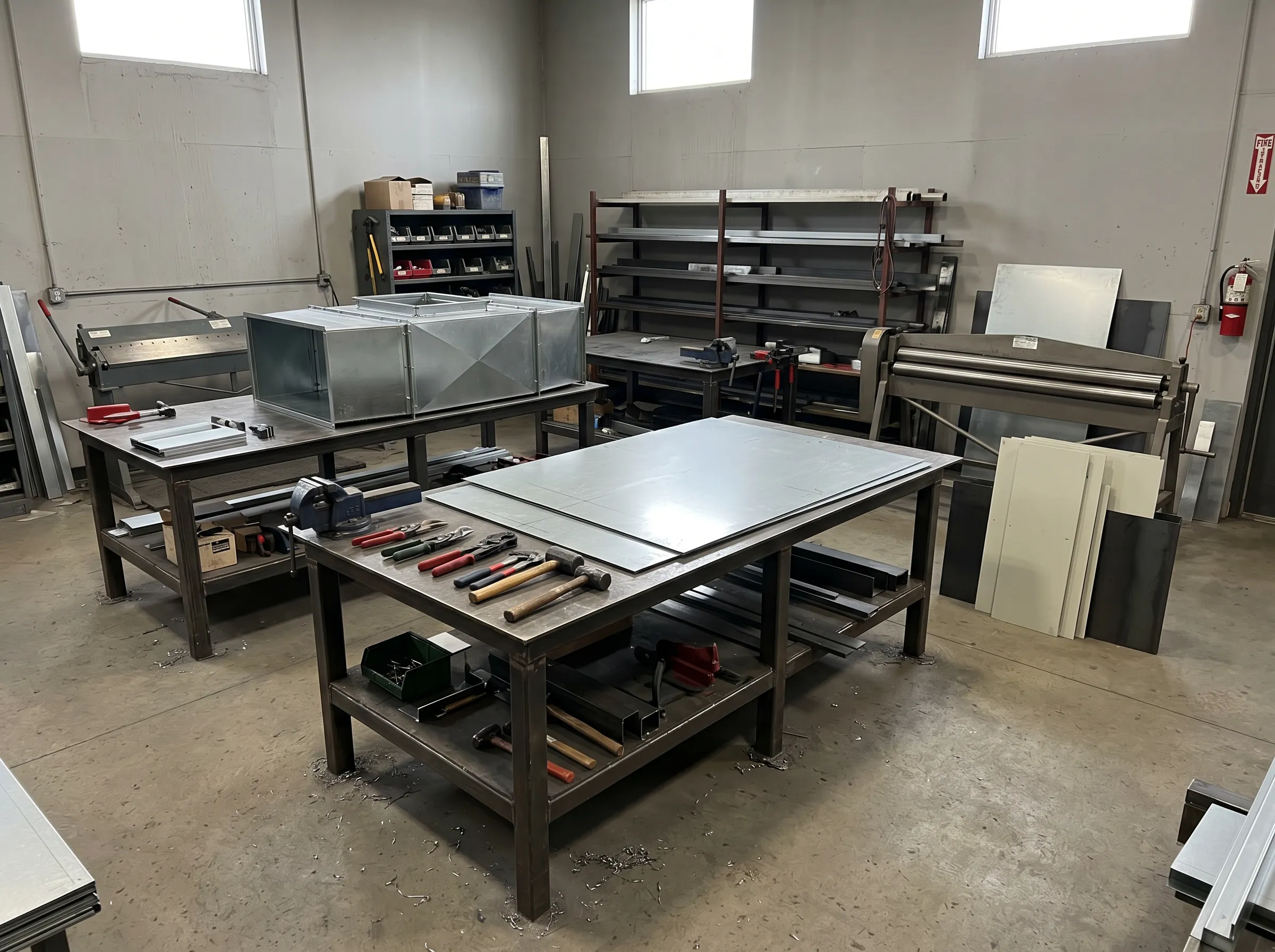 Custom sheet metal ductwork fabrication for HVAC systems in Timmins Ontario