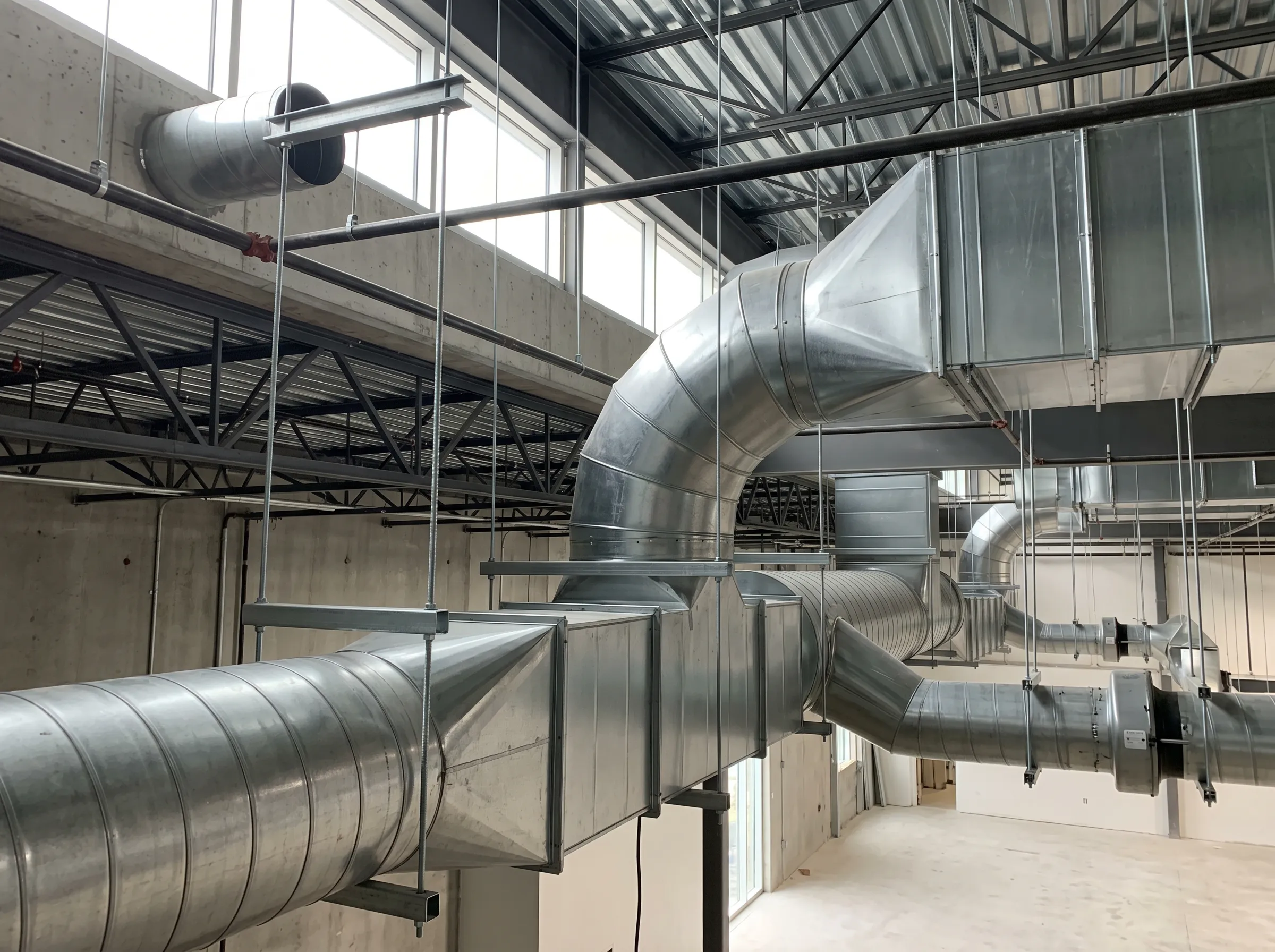 Industrial HVAC ductwork fabrication and installation in Northern Ontario